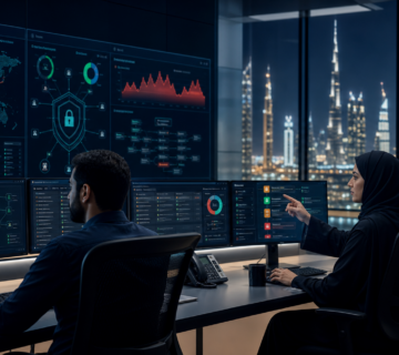 UAE cybersecurity team reviewing VAPT risk dashboard and remediation workflow